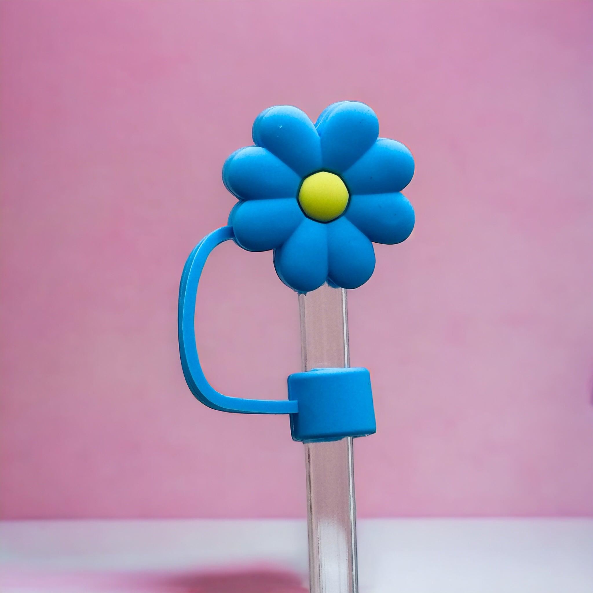 Blue Daisy Straw Topper