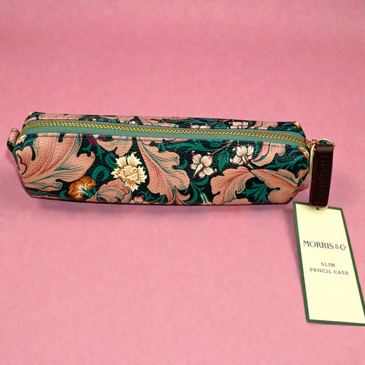 Slim Floral Pencil Case, Morris Style Print 🌿✨