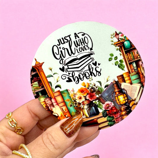 ☕️“Just a Girl Who Loves Books” Coaster✨