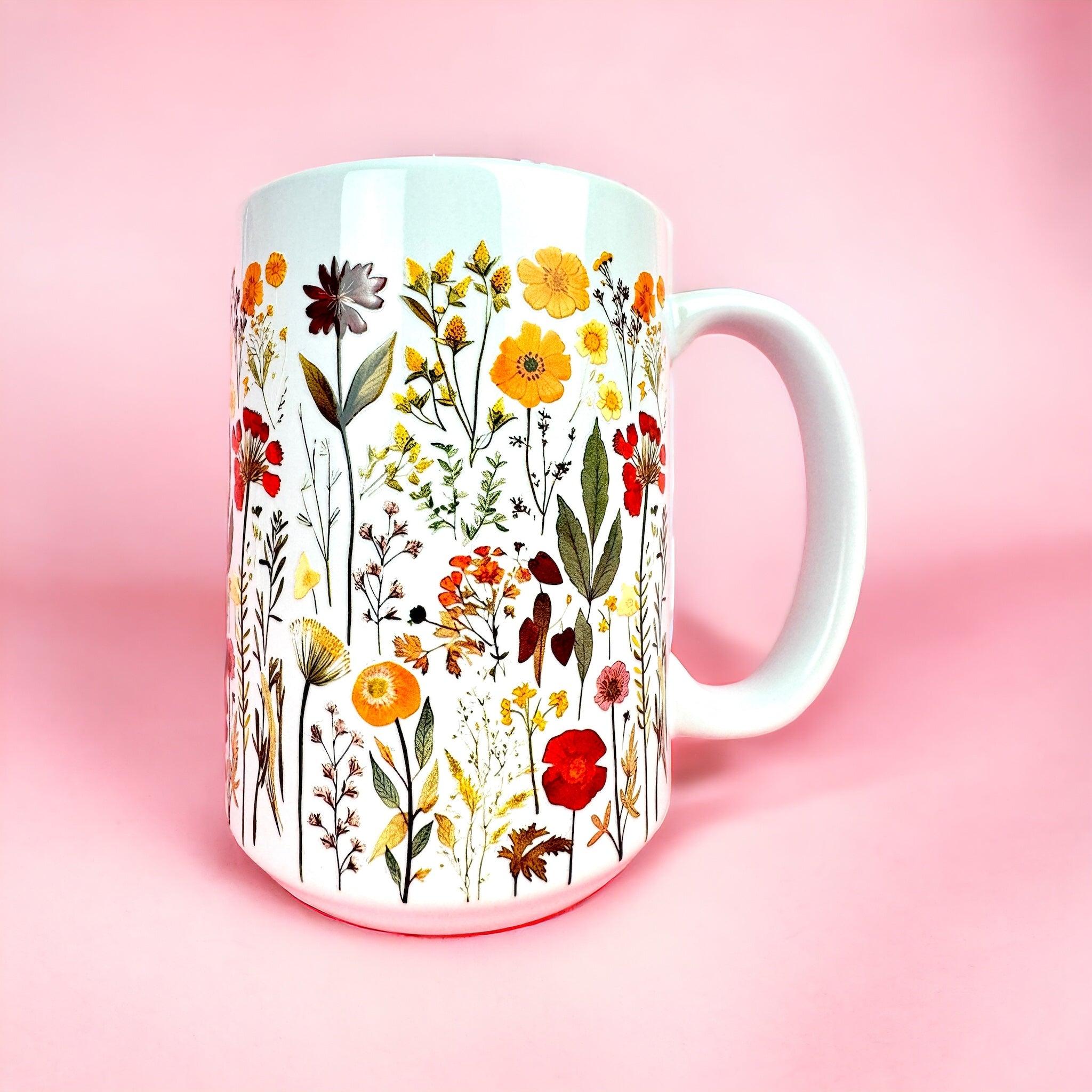 Retro Wildflowers 15oz Mug