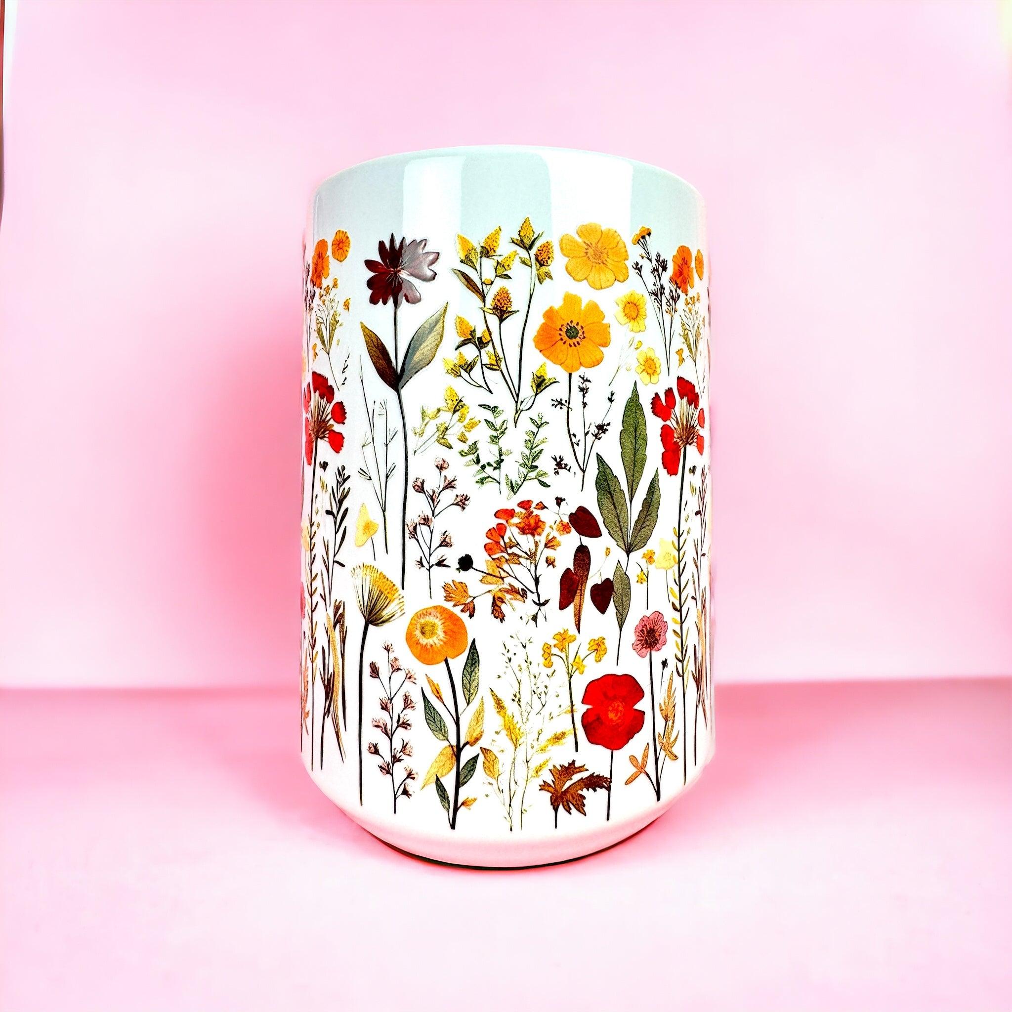 Retro Wildflowers 15oz Mug