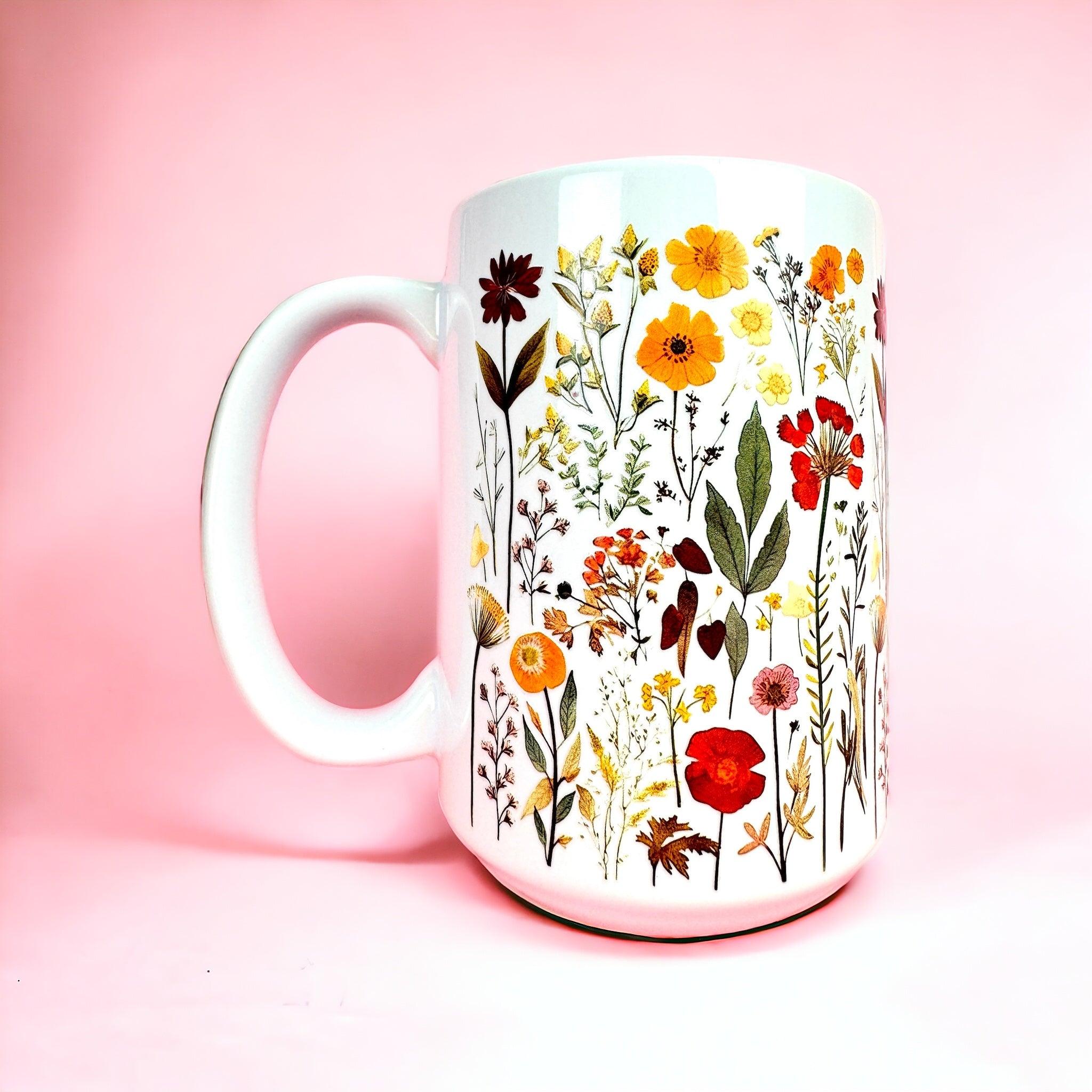 Retro Wildflowers 15oz Mug