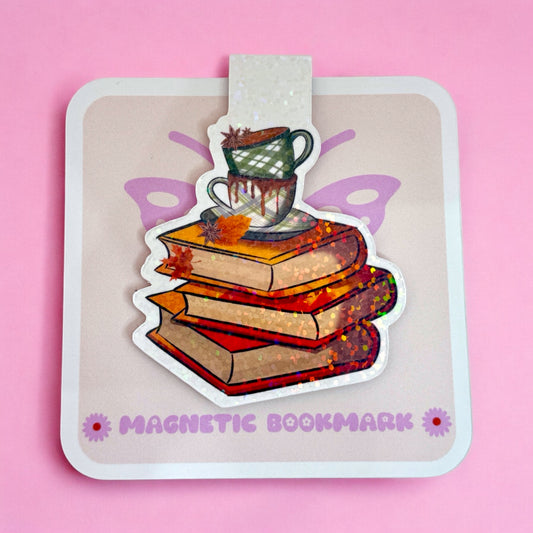 Cozy Books & Tea Magnetic Bookmark