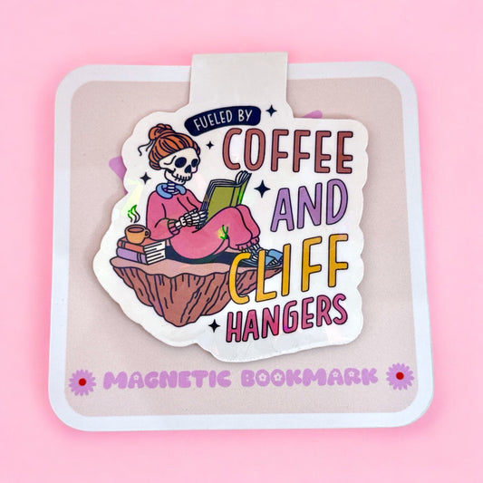 📒Fuelled by Coffee and Cliff Magnetic Bookmark✨