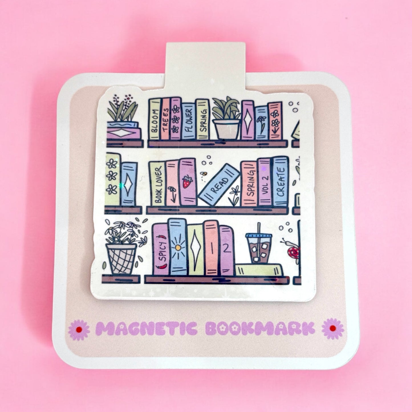 📚Cozy Bookshelf Magnetic Bookmark✨