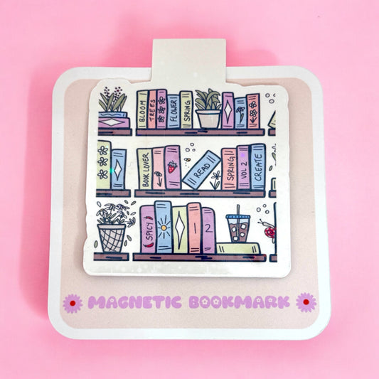 📚Cozy Bookshelf Magnetic Bookmark✨