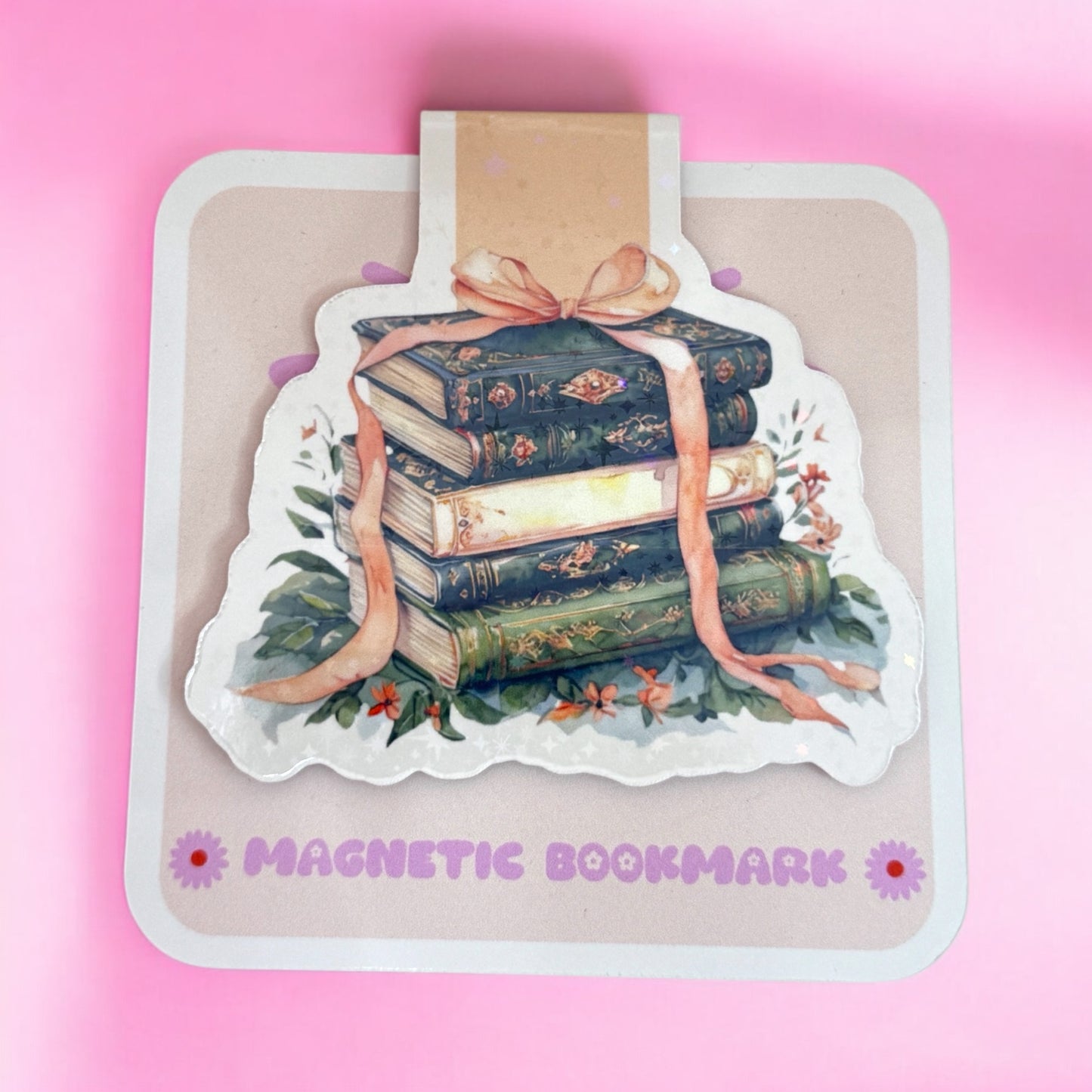 🧡Vintage Book Stack Magnetic Bookmark✨