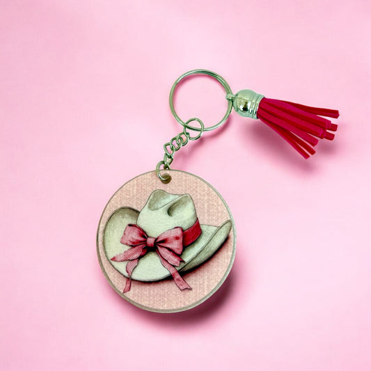 ✨ Cowgirl Charm Acrylic Keyring 🤠💖
