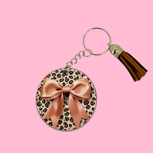 ✨ Leopard Luxe Acrylic Keyring 💖🖤