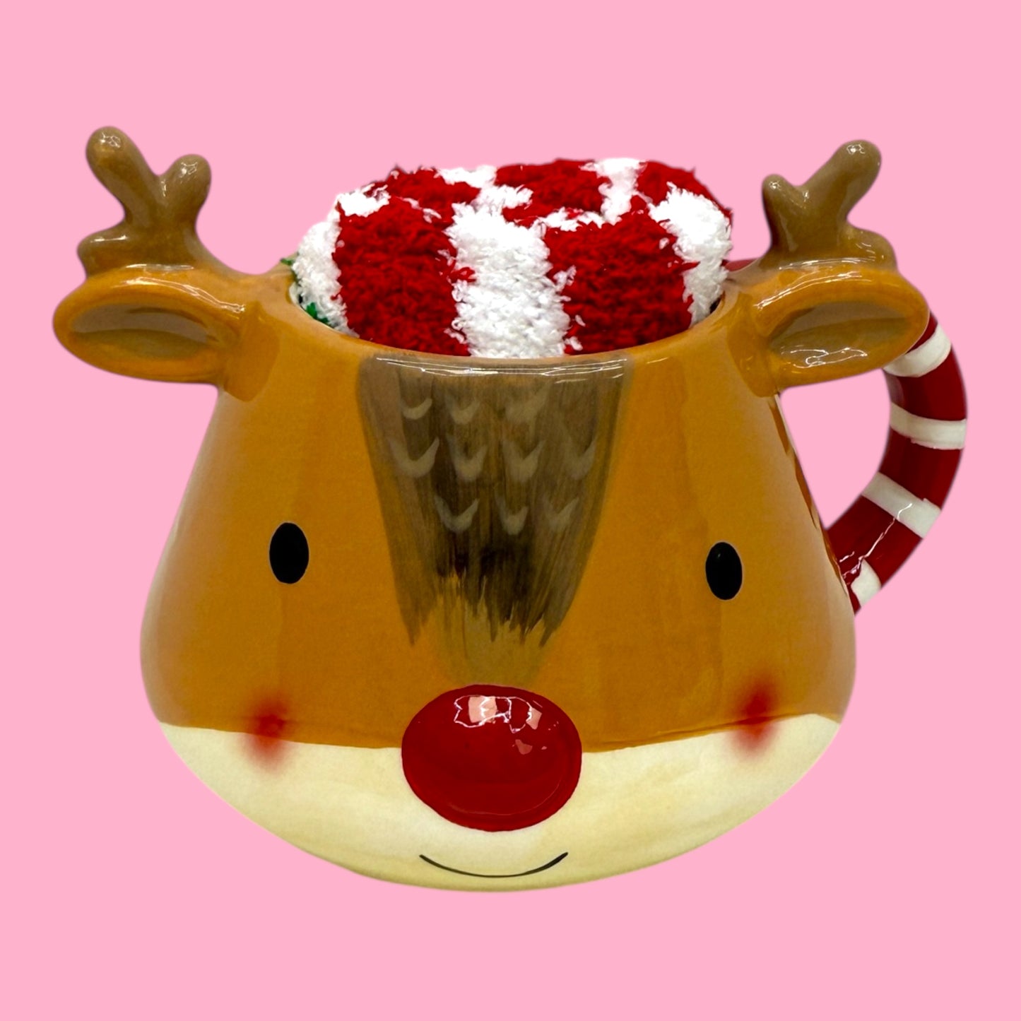 🦌Reindeer Christmas 15oz Mug + Cozy Socks Gift Set 🎁✨