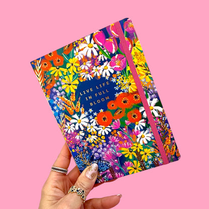 🌸Live Life in Full Bloom Floral Notebook✨📖