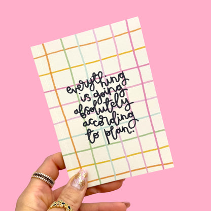 ✨ “Everything Is Going Absolutely According to Plan” A6 Notebook✨Made in the UK 💖