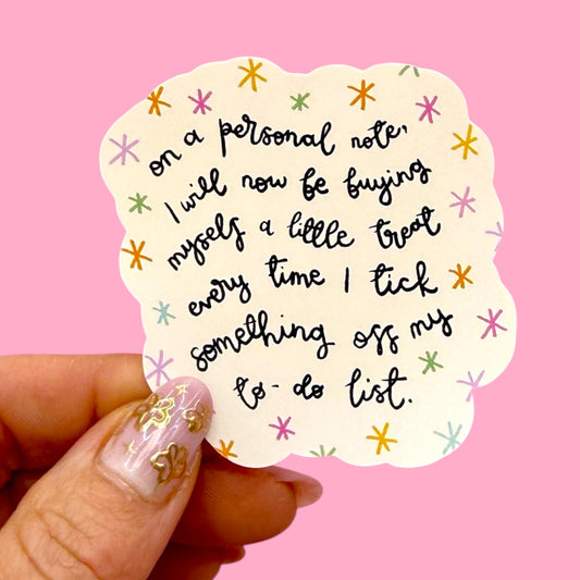 ✨“A Personal Note” Self-Care Sticker
