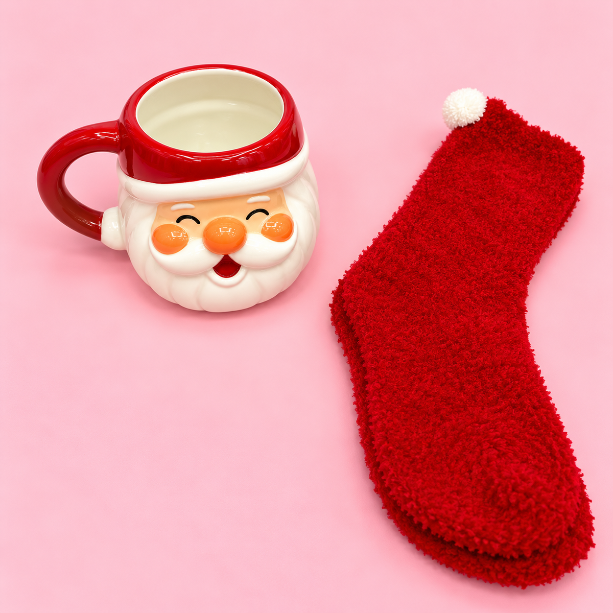 🎅 Santa Claus Mug & Cosy Socks Set♥️