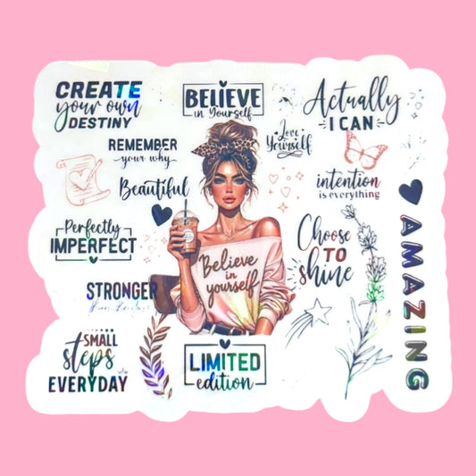 ✨ Believe in Yourself Motivation Sticker 💖☕️
