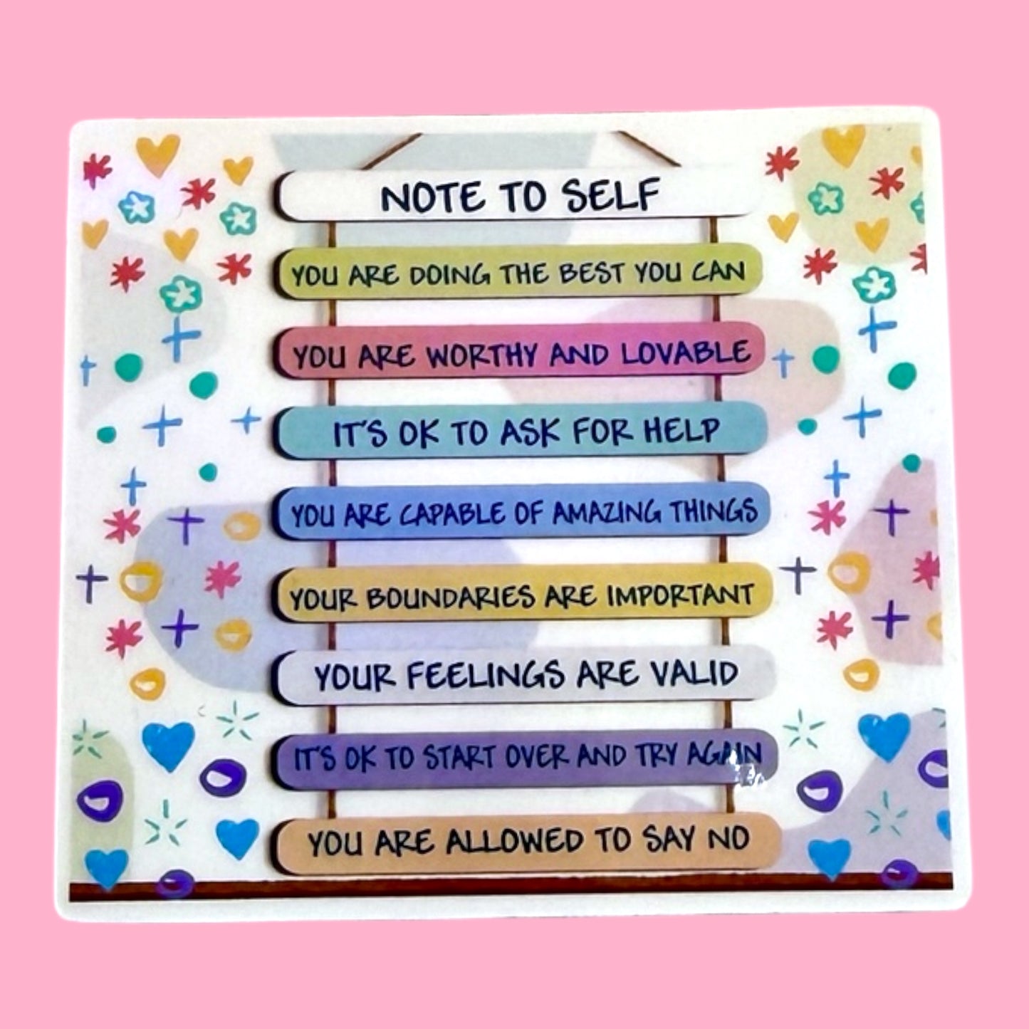 💖✨ Note to Self Affirmations Sticker✨🌈