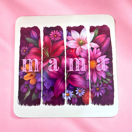 🌸 “Mama” Floral Mug Coaster 🌸