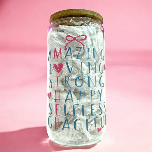 🌸 Mother’s Day Affirmation Glass Cup 🌸