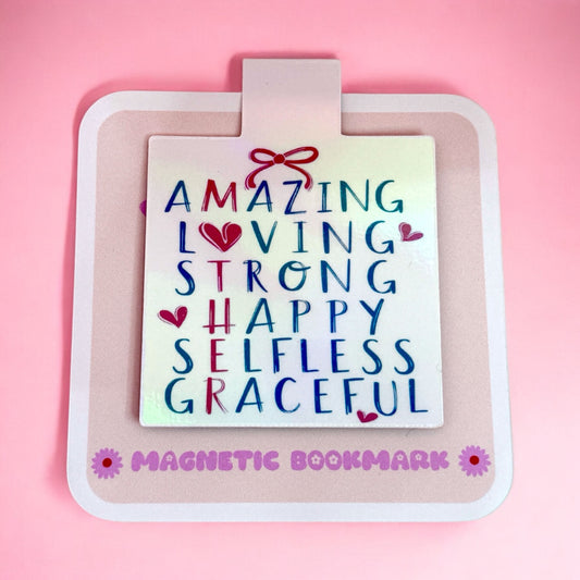 🌸 “MOTHER” Magnetic Bookmark – A Beautiful Tribute to Mom 🌸