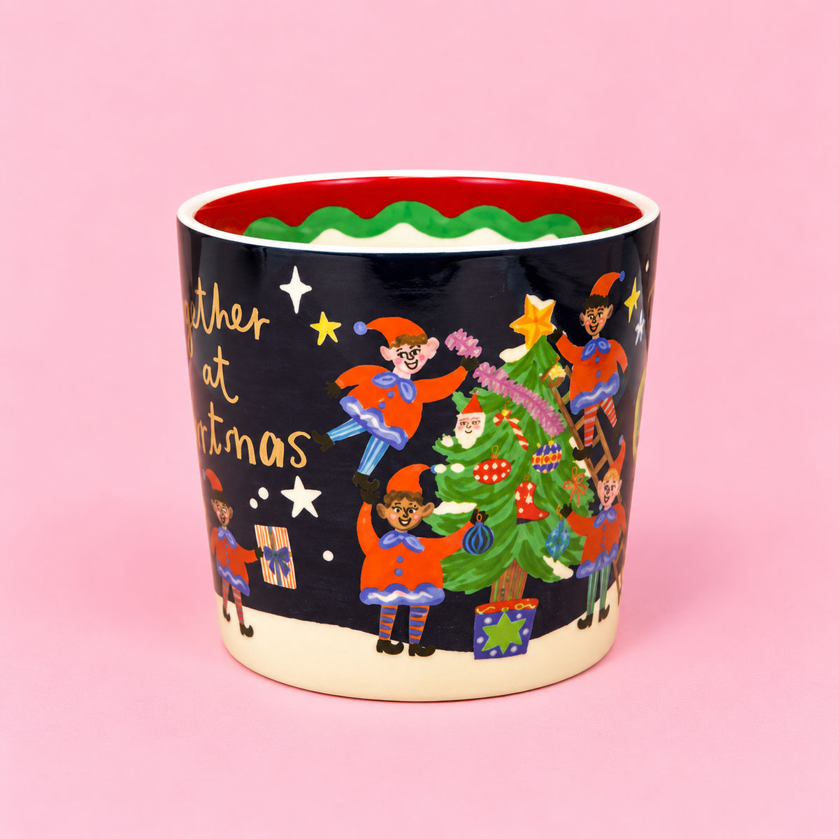 🎄✨ Together at Christmas 12oz Mug Pink Handle 💖