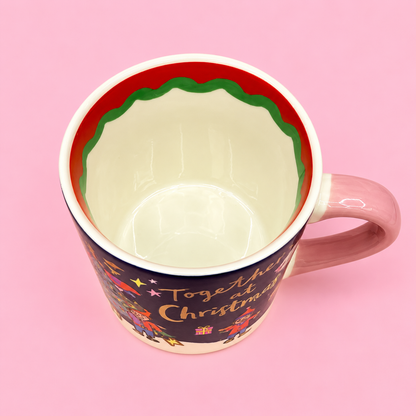 🎄✨ Together at Christmas 12oz Mug Pink Handle 💖