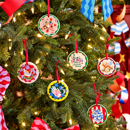 🎄✨ 12 Days of Christmas Ceramic Baubles Set of 12🎅🏻
