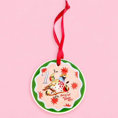 🎄✨ 12 Days of Christmas Ceramic Baubles Set of 12🎅🏻