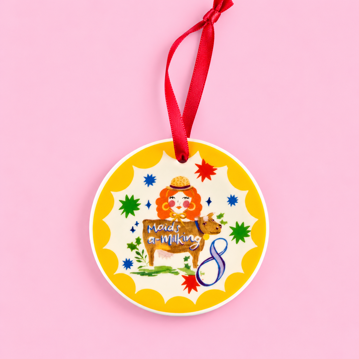 🎄✨ 12 Days of Christmas Ceramic Baubles Set of 12🎅🏻