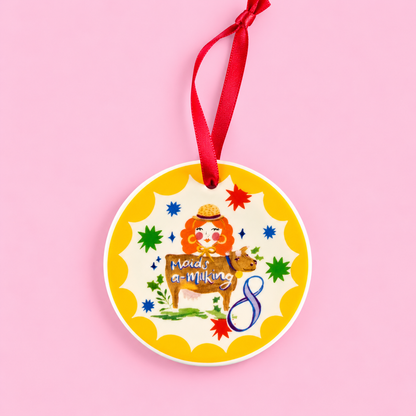 🎄✨ 12 Days of Christmas Ceramic Baubles Set of 12🎅🏻