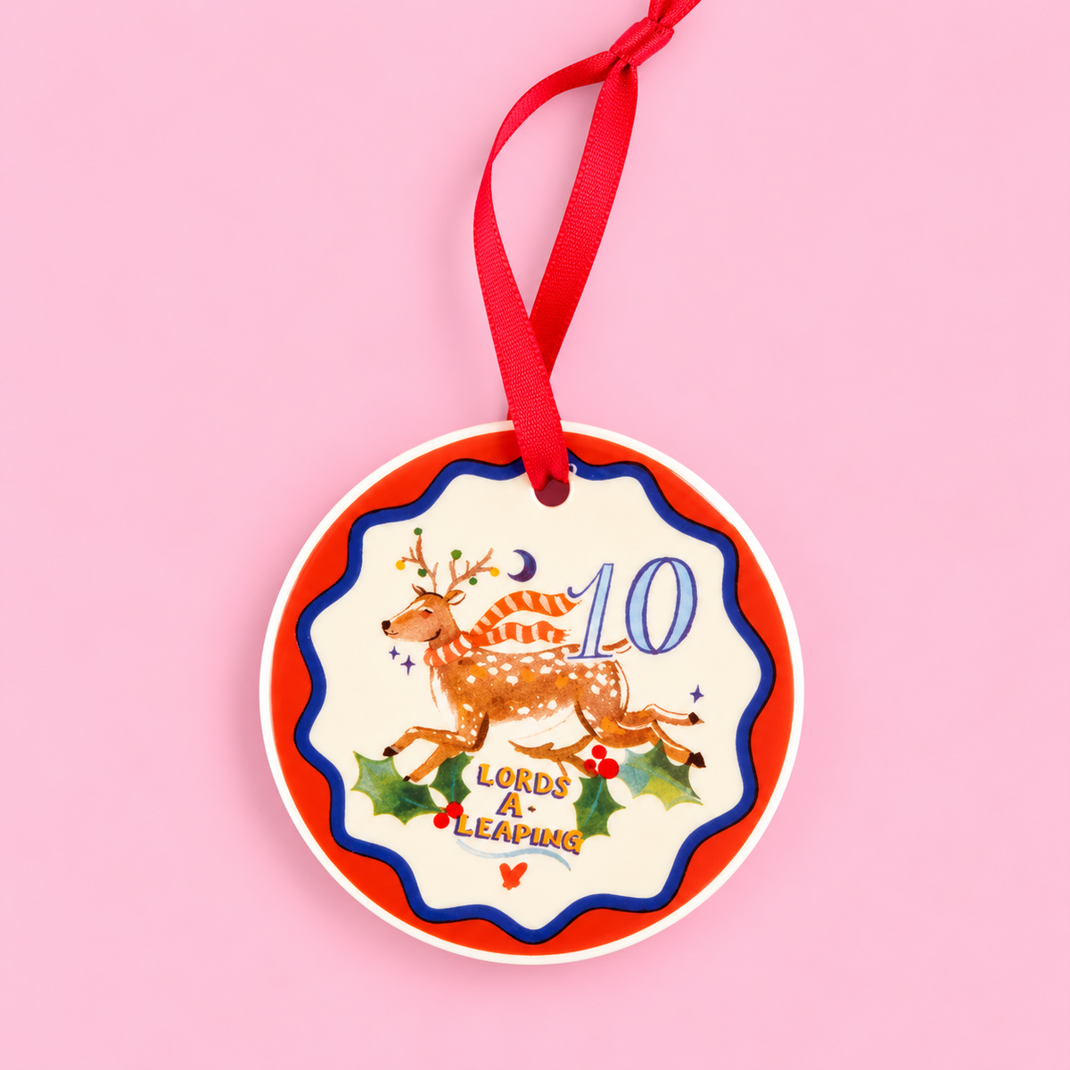 🎄✨ 12 Days of Christmas Ceramic Baubles Set of 12🎅🏻
