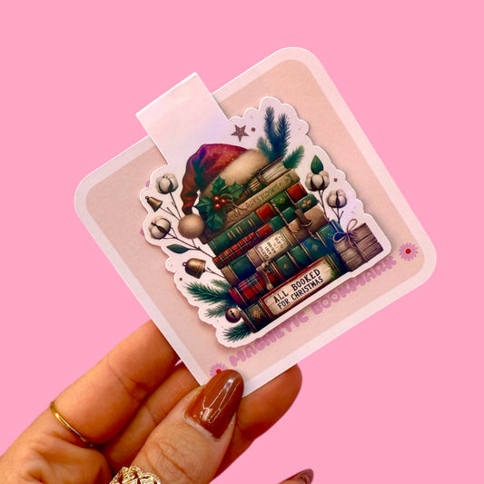 🎅📚 All Booked for Christmas Magnetic Bookmark ✨
