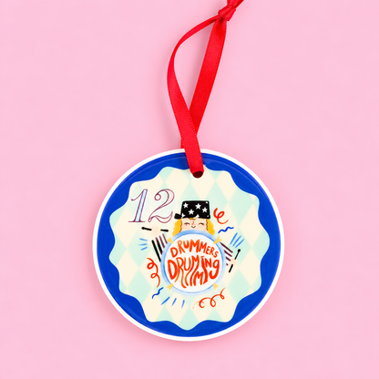 🎄✨ 12 Days of Christmas Ceramic Baubles Set of 12🎅🏻