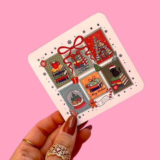 🎄📬 Christmas Stamps Coaster ✨