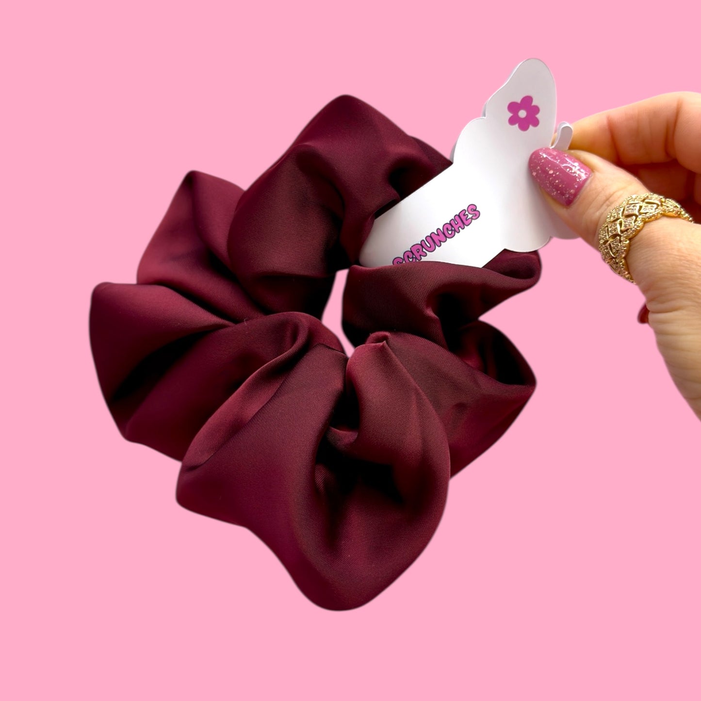 ❤️‍🔥 Extra Large Silky Scrunchie, Burgundy Luxe ✨