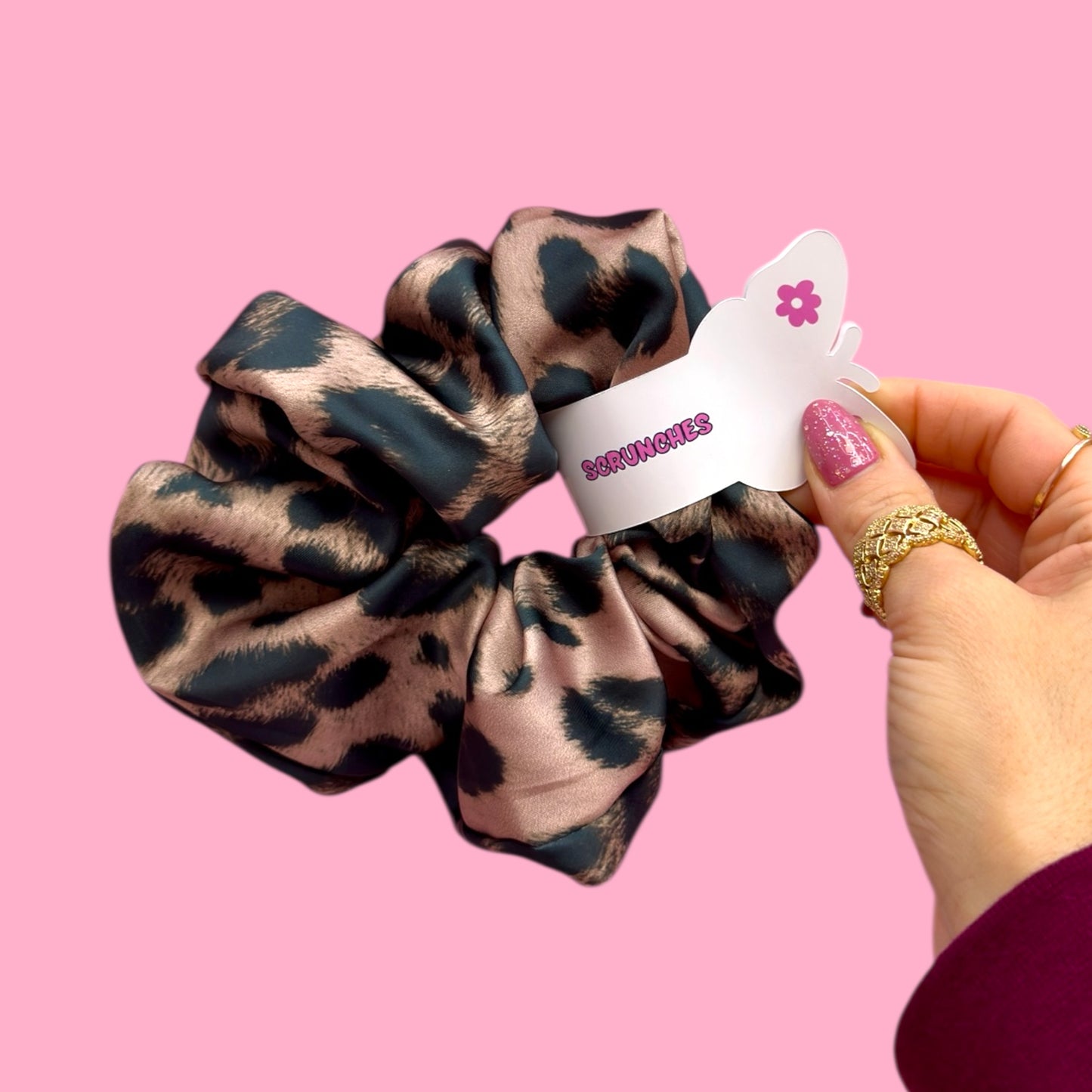 🐆 Extra Large Silky Scrunchie, Leopard Luxe ✨