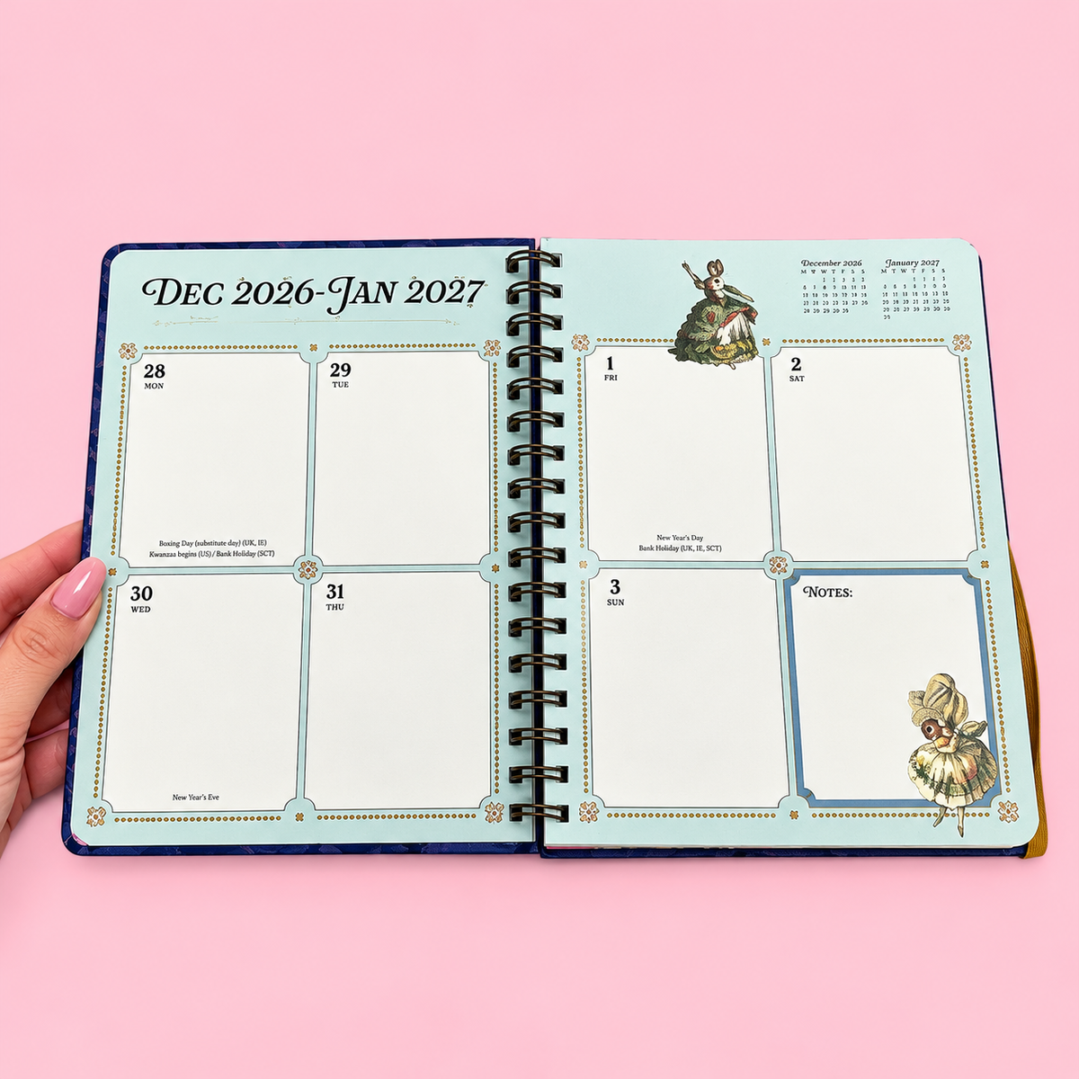 📔✨ The Antiquarian Sticker Book 2027 Planner Vintage Illustrated Diary