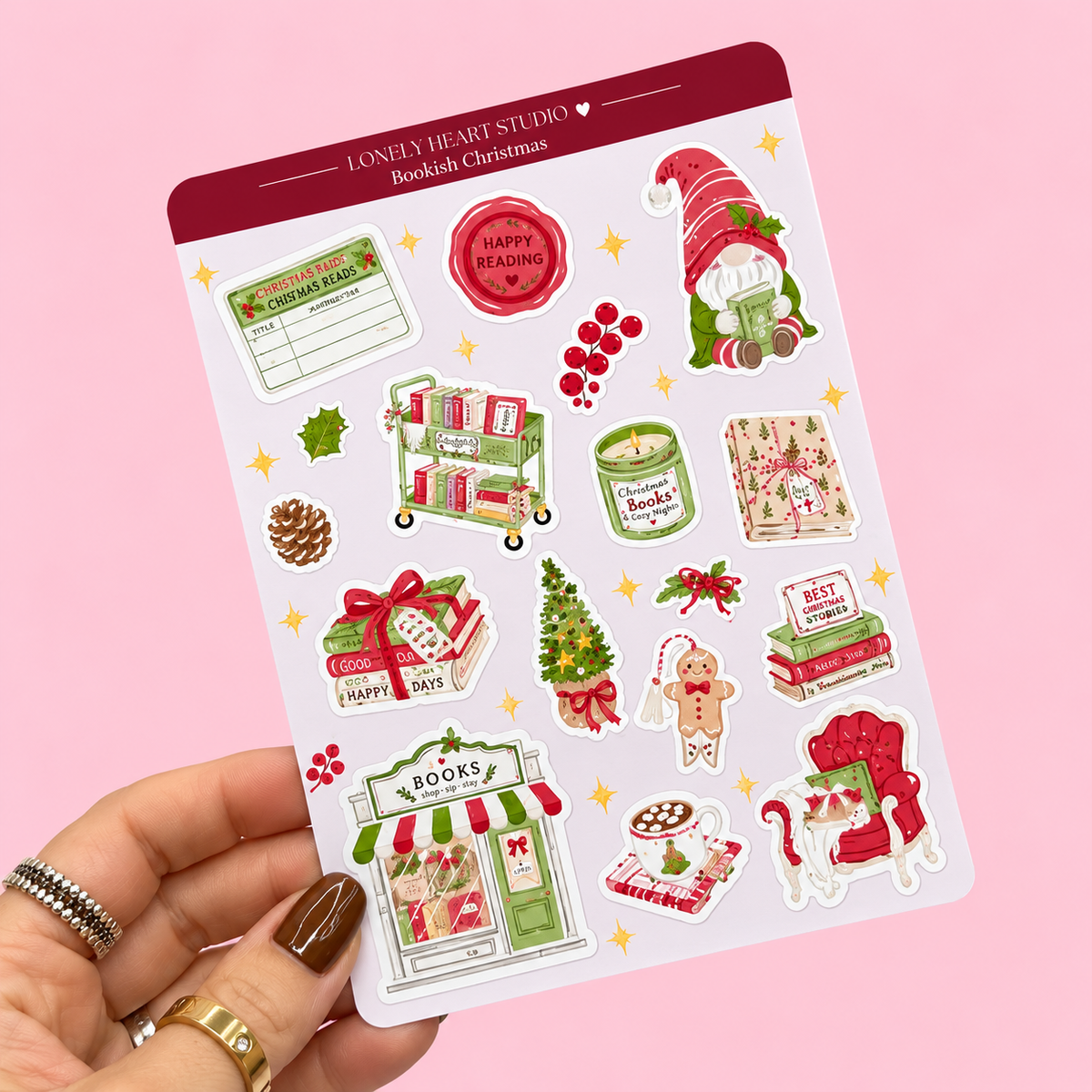 🎄📚 Bookish Christmas Sticker Sheet✨