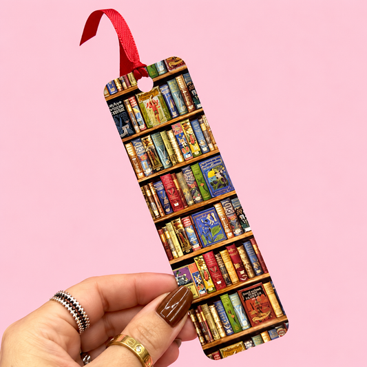 📚✨ Vintage Bookshelf Bookmark