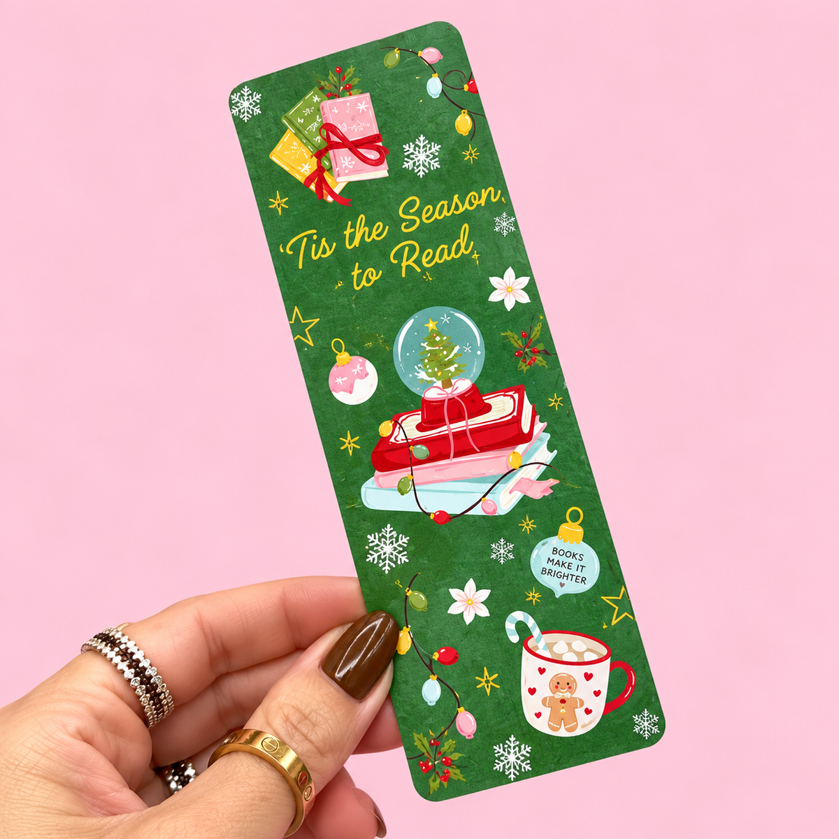 🎄📚 ’Tis the Season for One More Chapter Christmas Bookmark