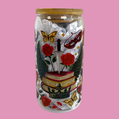 🥀Twisted Romance 16oz Glass Cup 🗡️