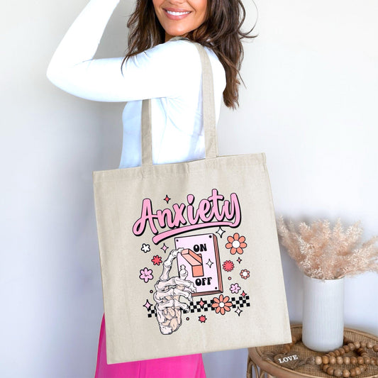 💖Anxiety Switch Tote Bag 100% Organic Cotton✨