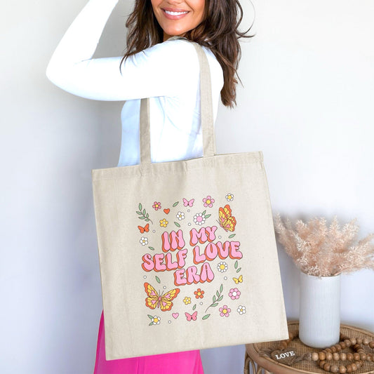 🌸In My Self Love Era Tote Bag 100% Organic Cotton✨