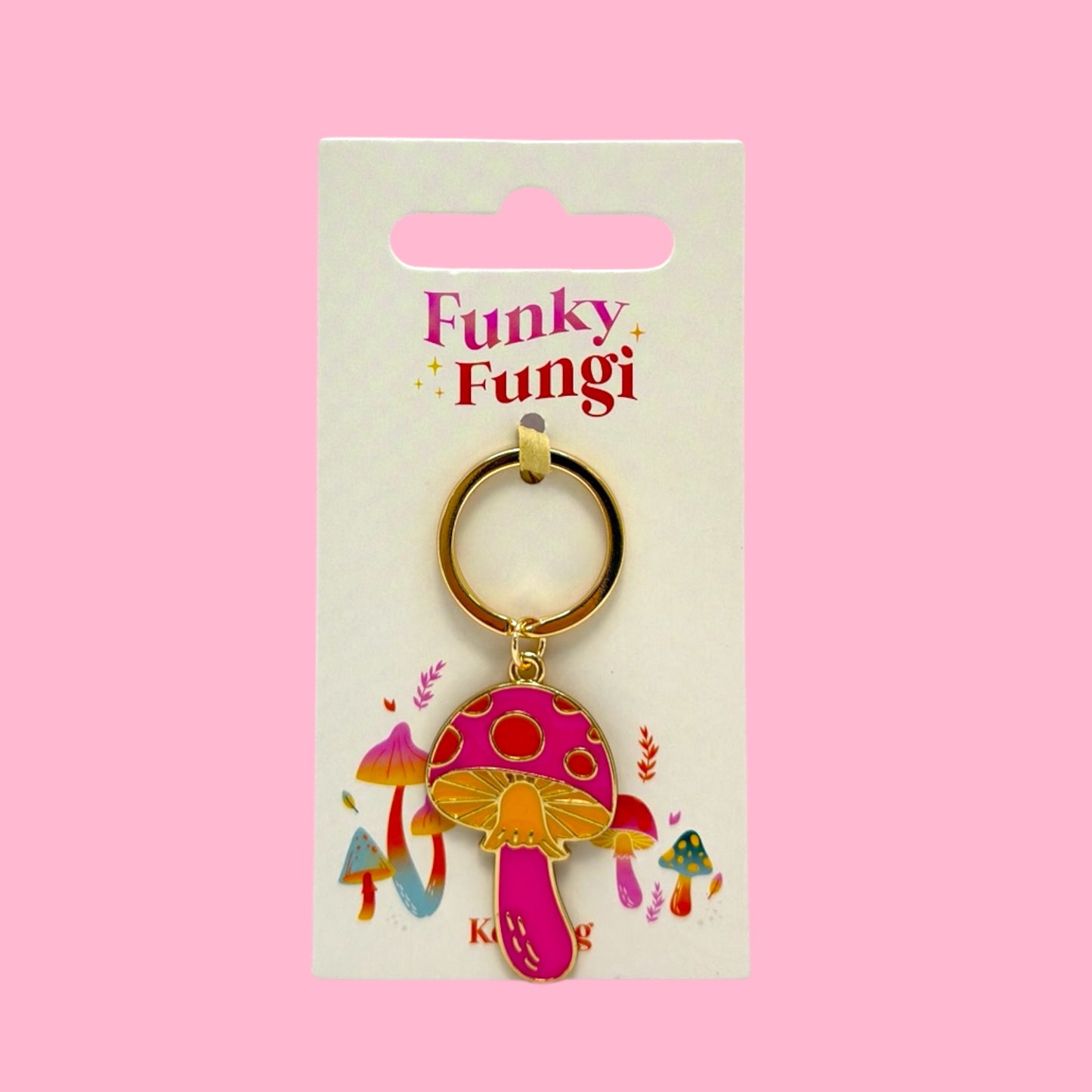 🍄 Funky Mushroom Keyring ✨🔑