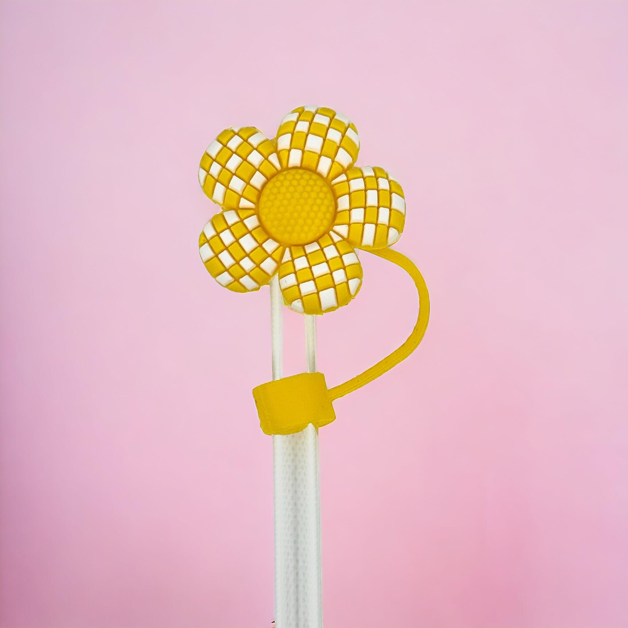 Yellow Daisy  Straw Topper