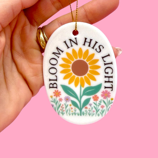 🌻 Bloom In His Light Ceramic Ornament ✨