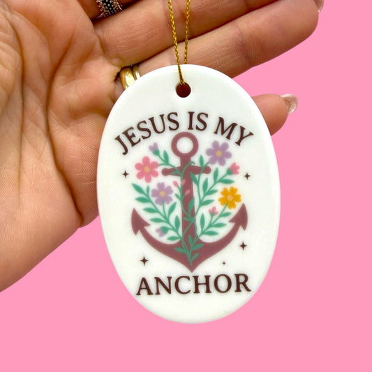 ⚓ Jesus Is My Anchor Ceramic Ornament ✨