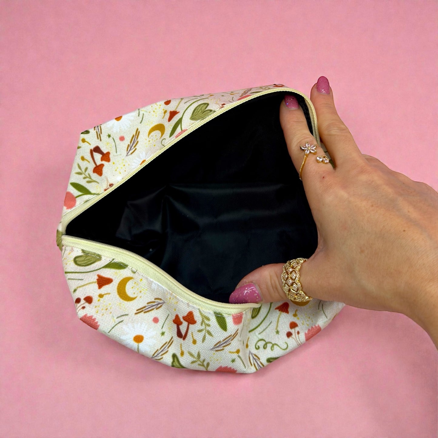 ✨Woodland Fairy Makeup Bag, Cosmetic Pouch 🍄🌿