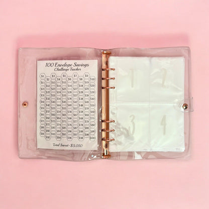 Rose Pink 100 Envelope Savings Challenge