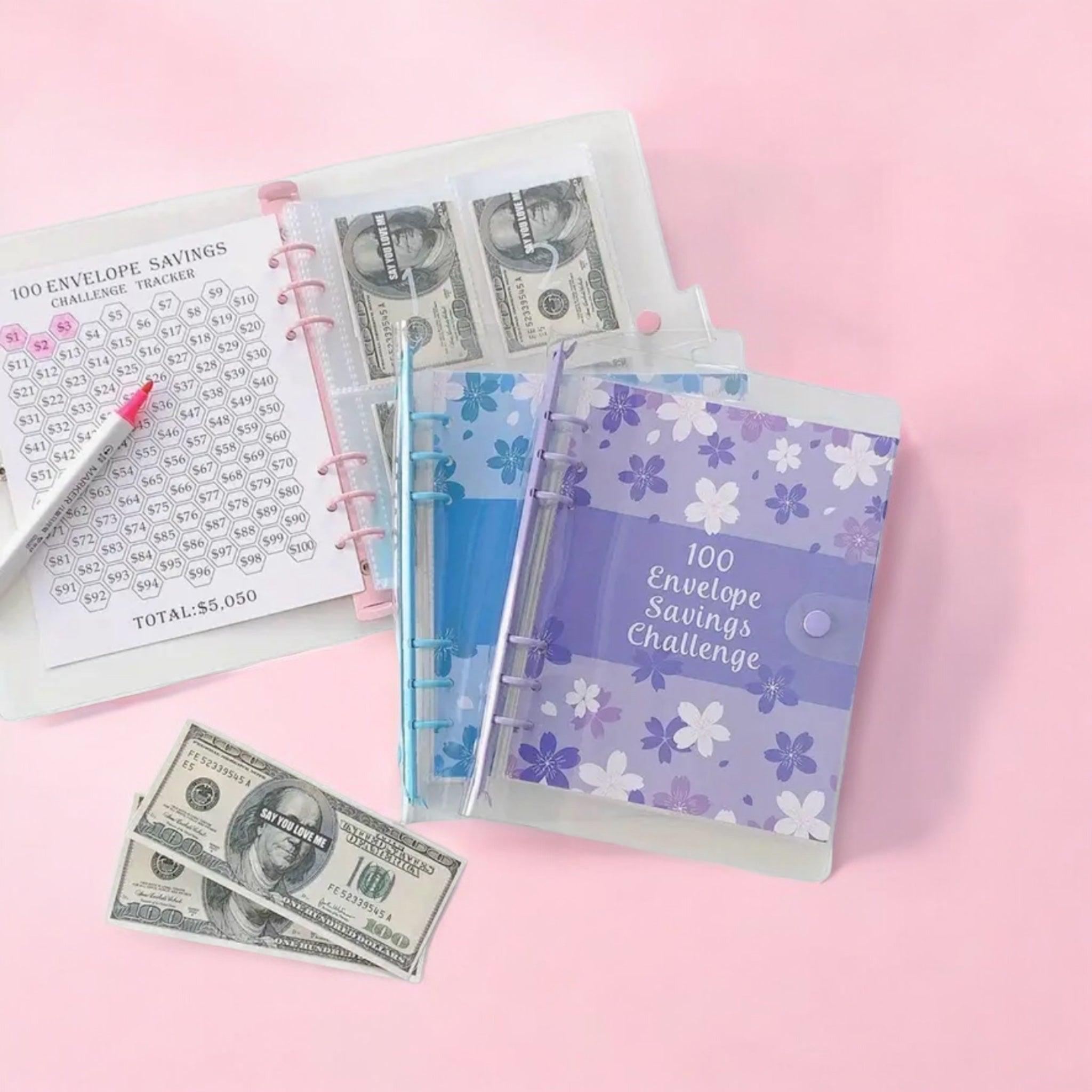 Rose Pink 100 Envelope Savings Challenge