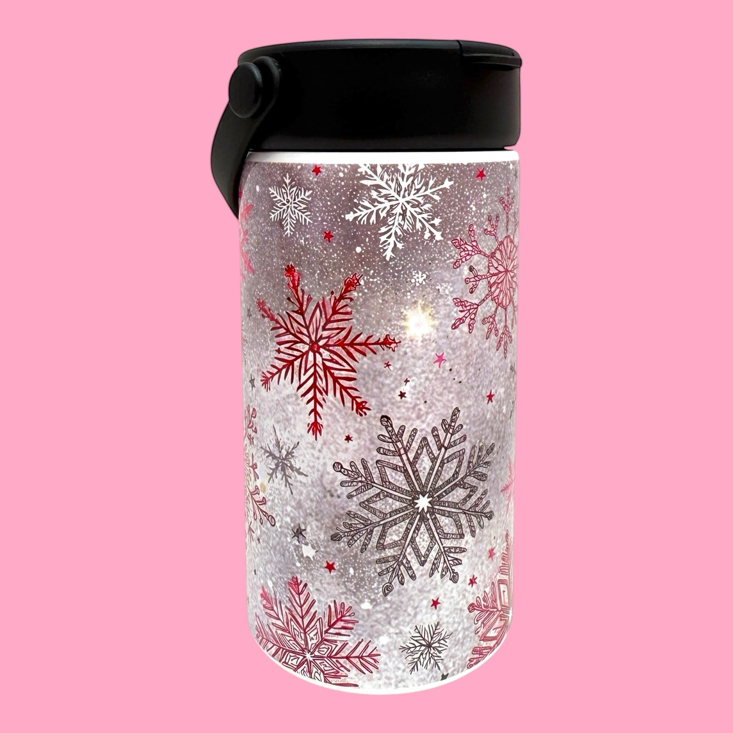 ❄️ Frosted Snowflakes 20oz Stainless Steel Bottle ✨